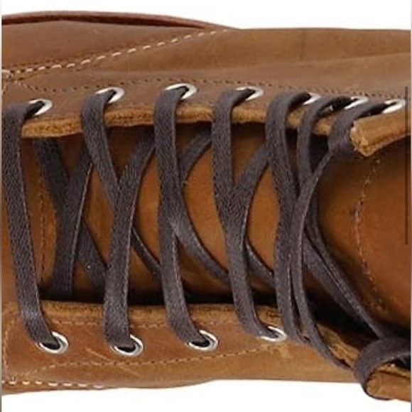 As new men’s Baldwin Chippewa moc toe tan leather wedge boots size 7.5 D - Picture 15 of 16